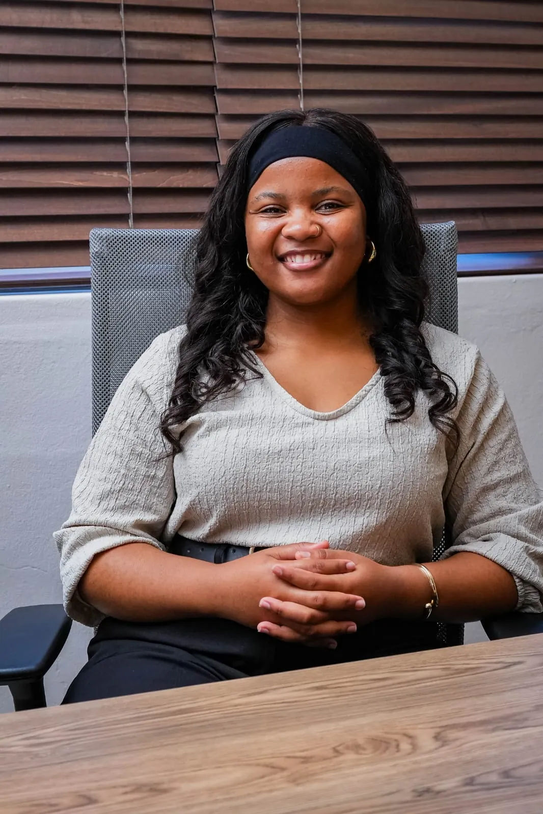 Mapule Khala, Practice Manager at Amani Health Care, who helps patients with postnatal appointments