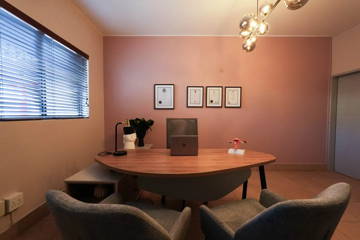 Private gynaecology consulting room at Amani Health Care, Netcare Jakaranda Hospital, Pretoria
